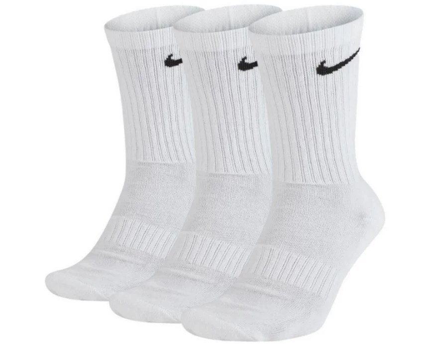 NIKE Crew Socks 3 Pack 42-46, white/black