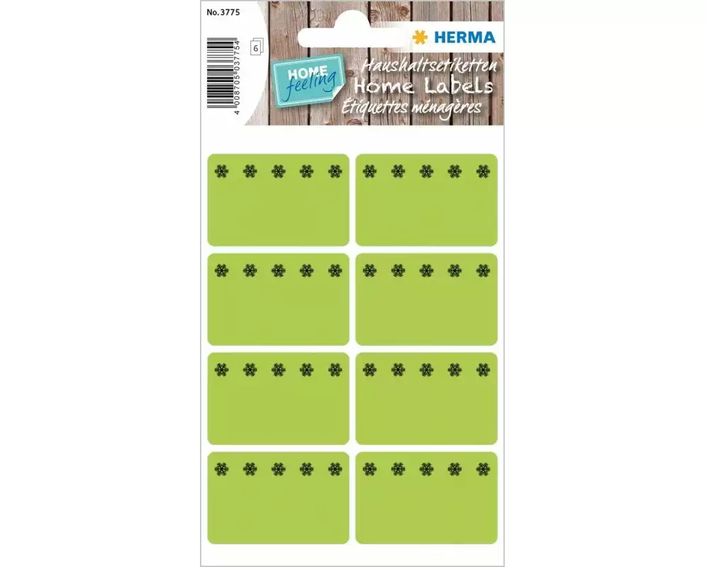 Herma Stickers Tiefkühletiketten Eiskristalle 26 x 40 mm, Grün