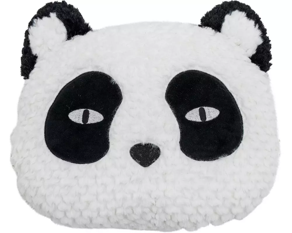 Bloomingville Kissen Levi mit Füllung Panda, Weiss