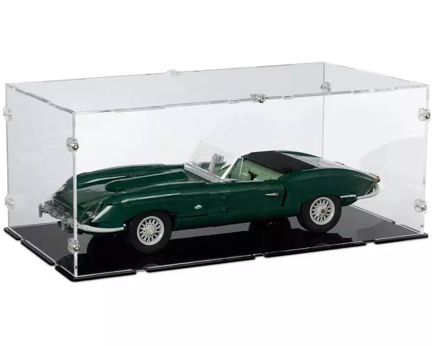 iDisplayit Acryl-Display für LEGO 11381 Jaguar E-Type (Mit schwarzem Boden)