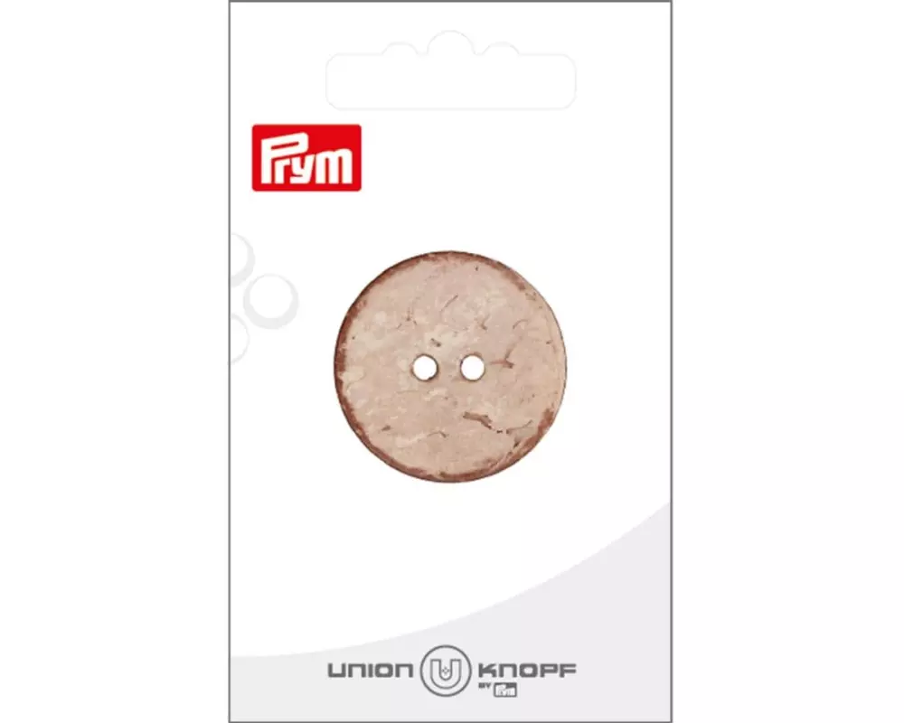 Prym Union Knopf Knöpfe Kokosnuss 30 mm, 1 Stück, Hellbraun