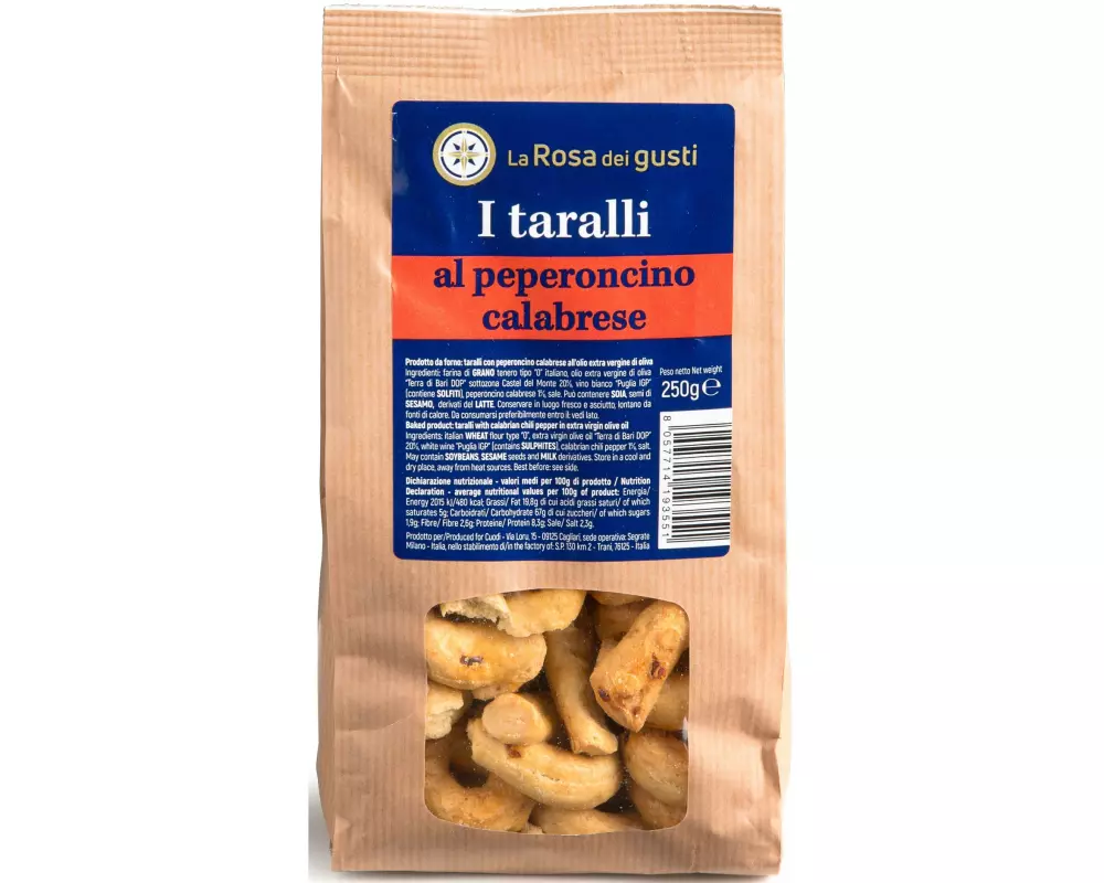 La Rosa dei gusti Taralli mit kalabrischer Chilischote 250 g
