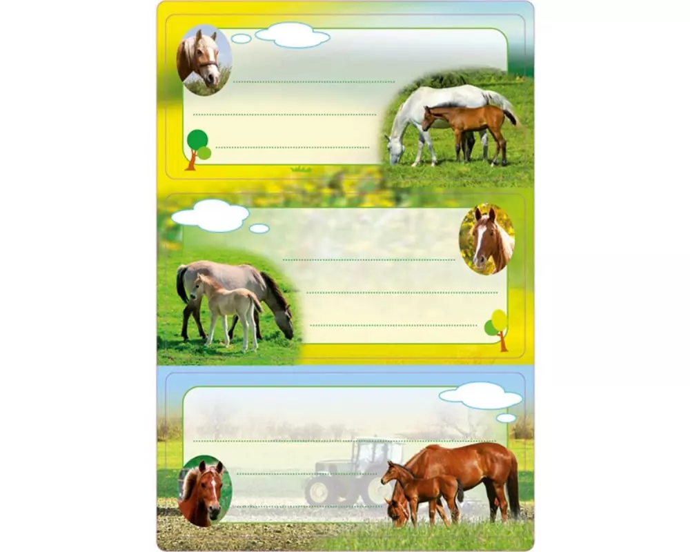 Herma Stickers Schuletiketten Pferde