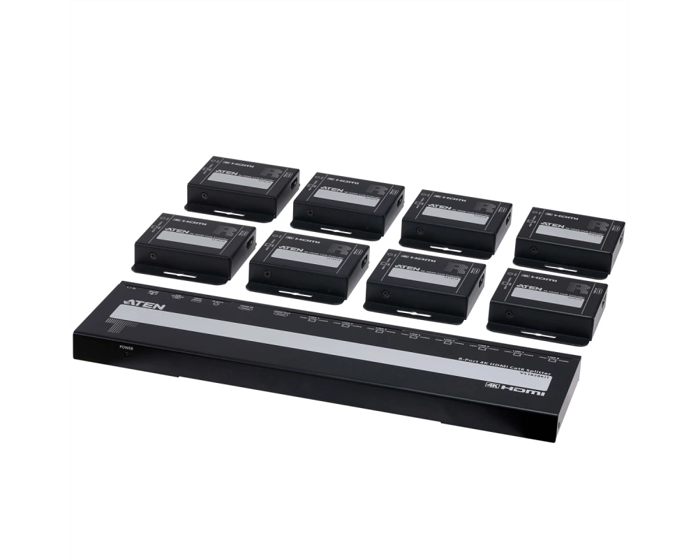 ATEN VS1828KIT 8-Port 4K HDMI Cat6 Splitter mit 8 Empfänger