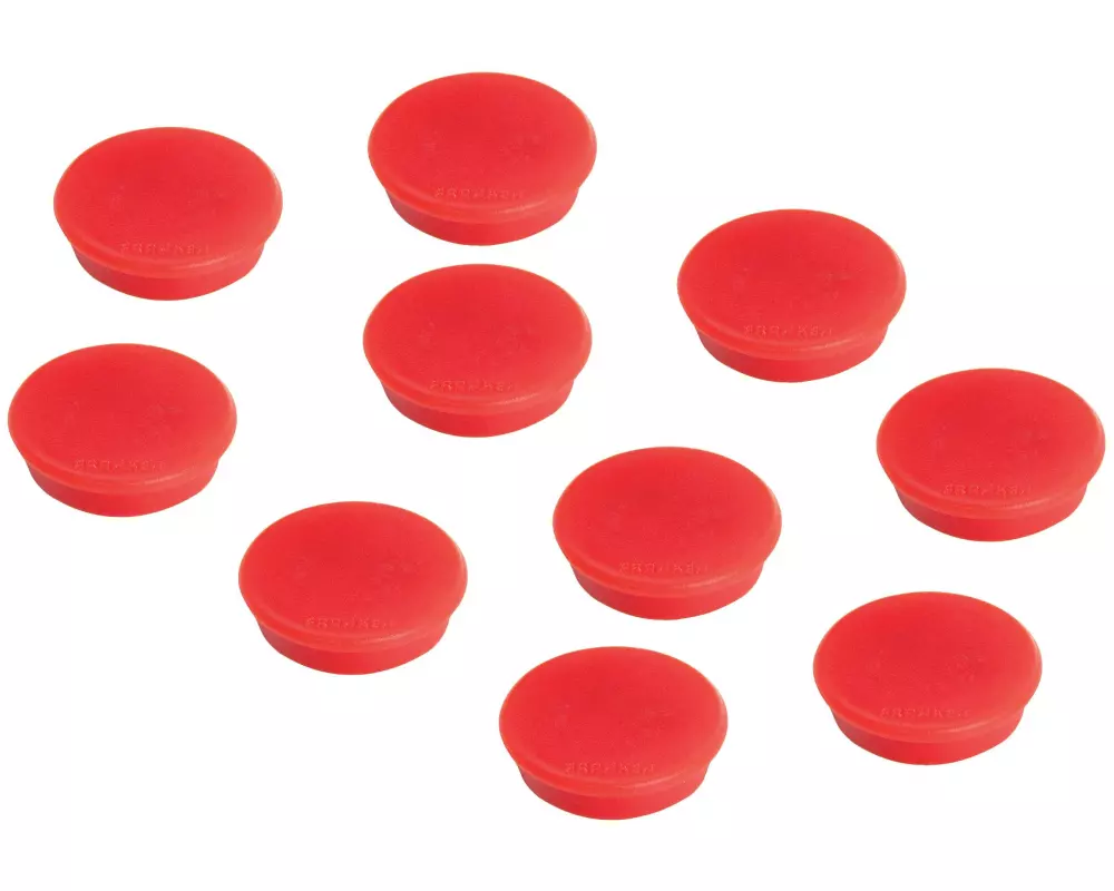Franken Haftmagnet Ø 24 mm, 10 Stück, Rot