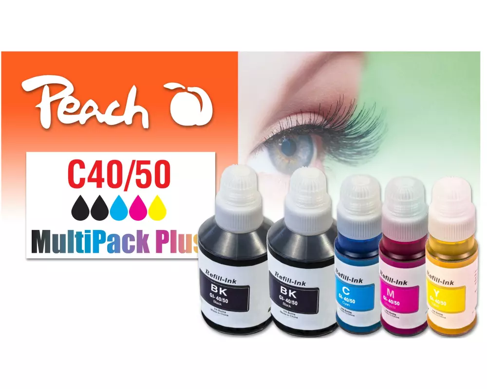 Peach Tinte Canon CISS GI-40/50 Multi-Pack+ C, M, Y, BK