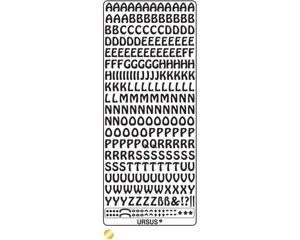 URSUS Kreativ Sticker 59100013 Buchstaben gold