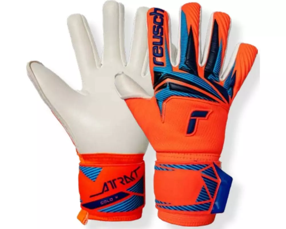 reusch Attrakt Gold X NC Junior Grösse: 7, Shocking Orange/Blau