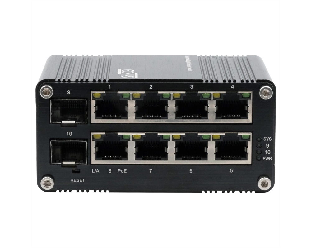 EXSYS EX-62035MPoE-SFP-8+2 Port Industrial Gigabit SFP PoE+ Mini Switch, Web Managed