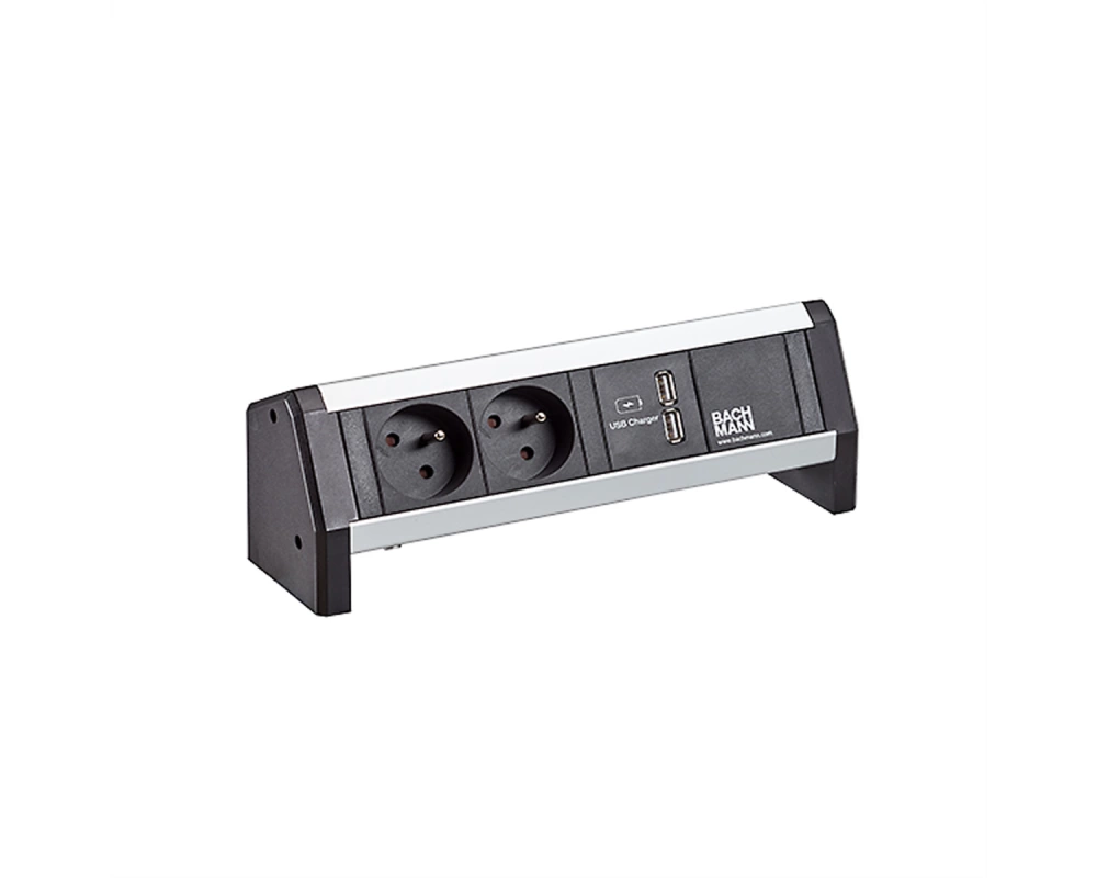BACHMANN DESK 2xUTE 1xUSB Charger GST18 schwarz