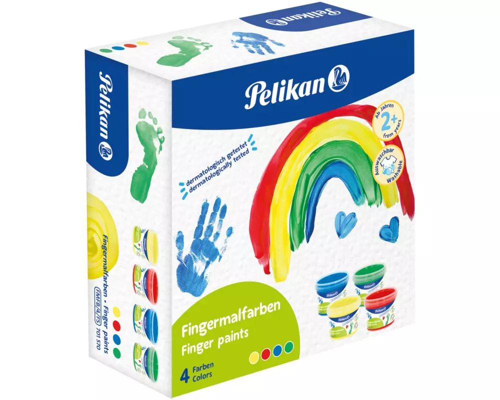 Pelikan Fingerfarbe Basis, 4 Stück