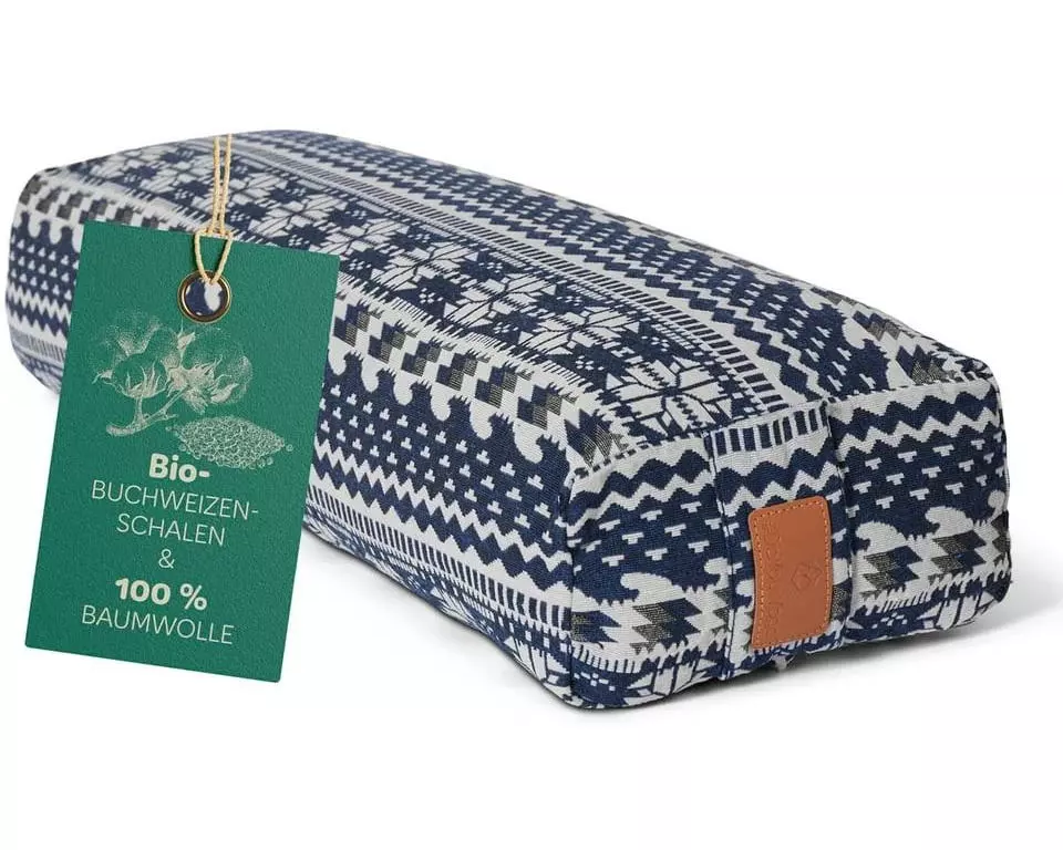 DoYourYoga Yoga-Bolster Paravati Weiss/Blau