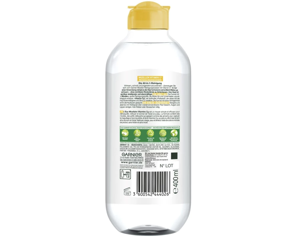 Garnier Gesichtswasser Mizellen Reinigungswasser All-in-1 400 ml