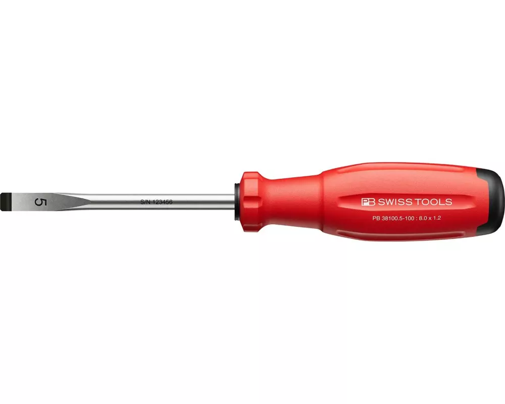 PB Swiss Tools Schlitz-Schraubenzieher SwissGrip Evo 100 mm Schlitz