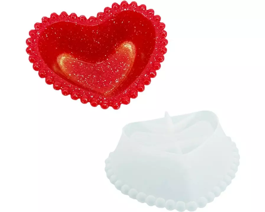 Reslin Giessform Silikon Schale Herz