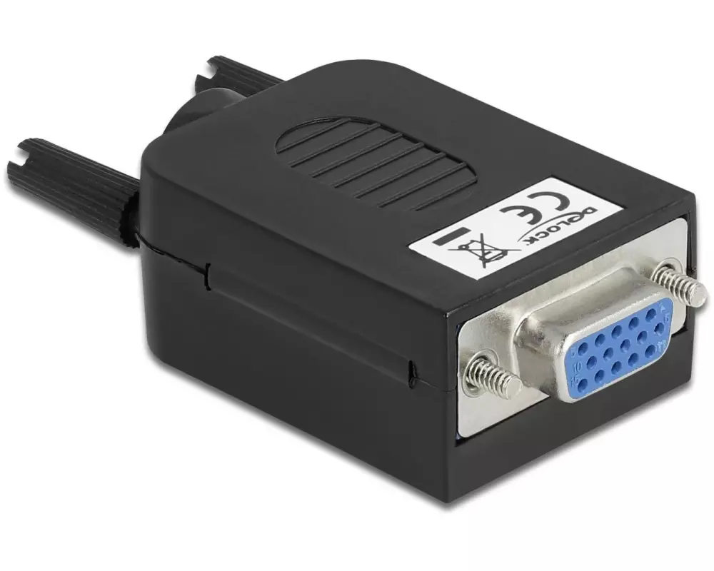 Delock Adapter VGA 10Pin Terminalblock Buchse mit Gehäuse
