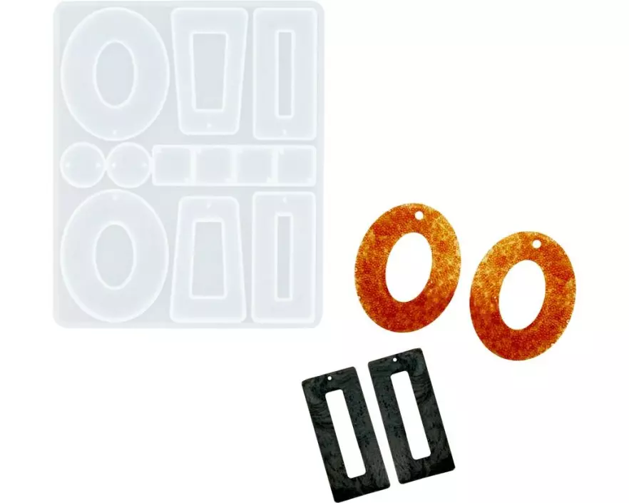 Reslin Giessform Silikon Ohrringe