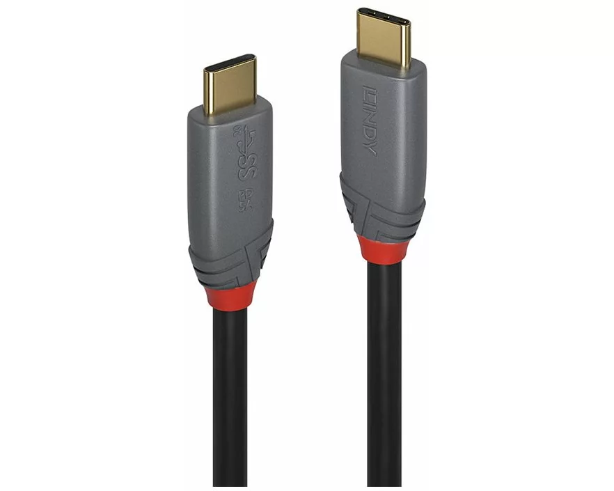 LINDY 2m USB 3.2 Type C Cable, 5A PD, Anthra Line