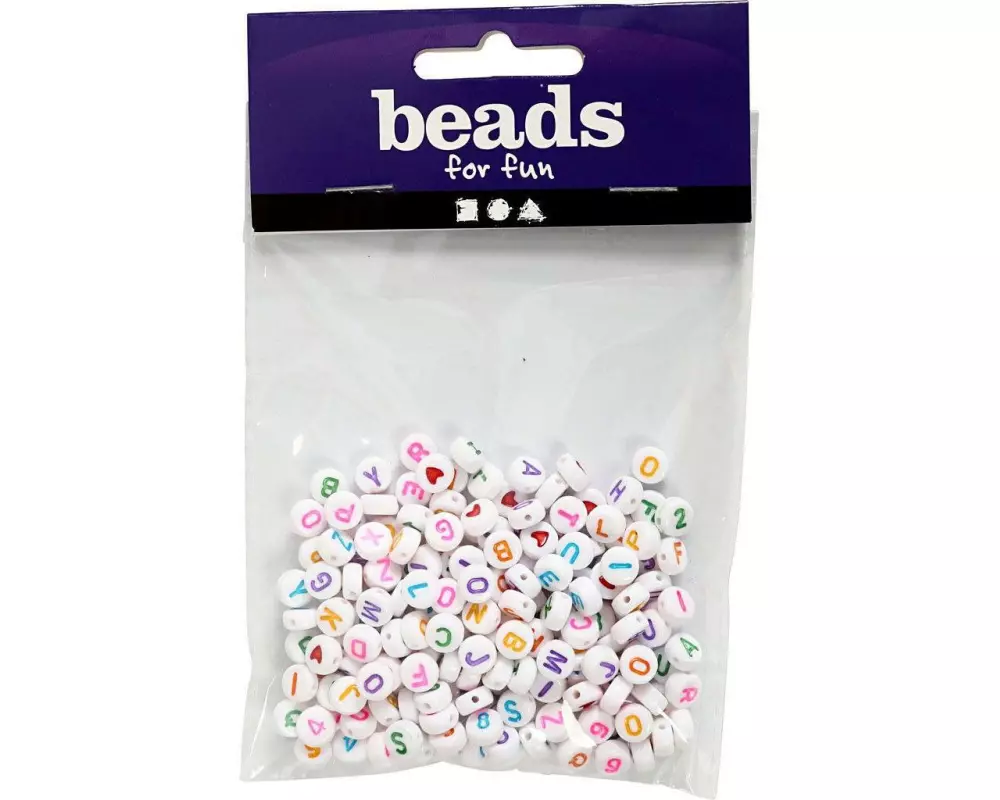 Creativ Company Buchstabenperlen 7 mm aus Kunststoff