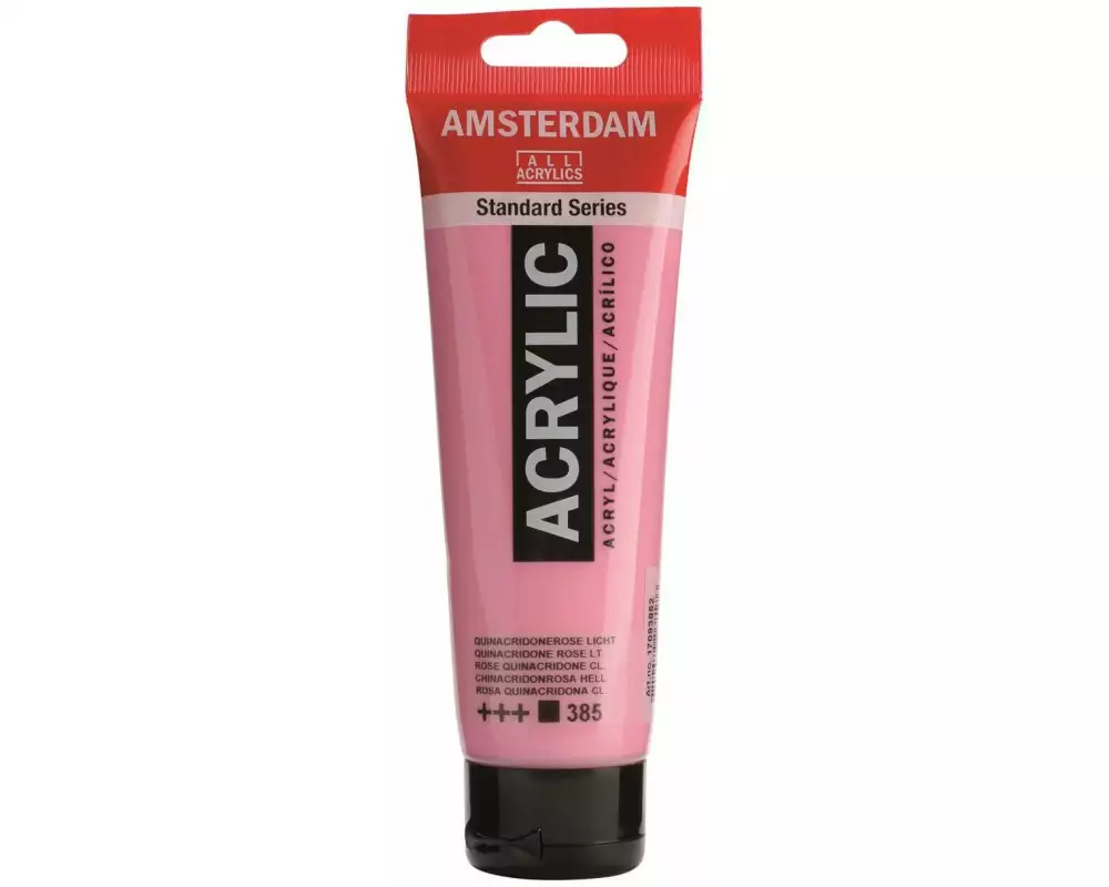 Amsterdam Acrylfarbe Standard 385 Chinacridonrosa deckend, 120 ml