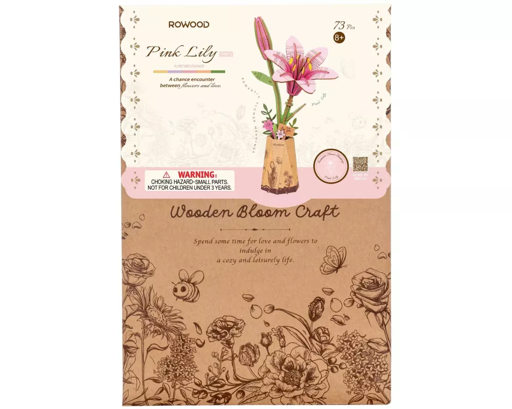 RoboTime Bausatz Pink Lily 124-teilig