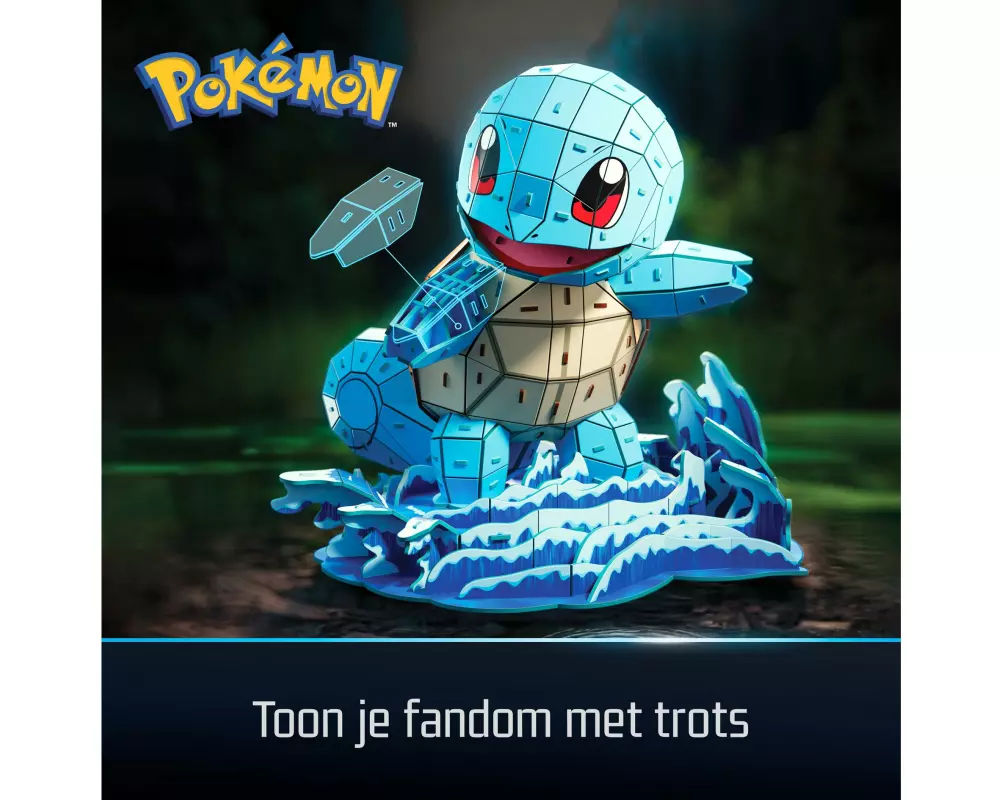 Spinmaster 4D Build Pokémon Schiggy 3D-Modellbausatz Karton 180 Teile