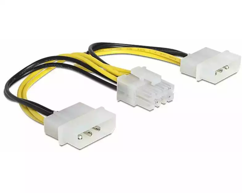 Delock Stromkabel 8Pin EPS - 2x Molex 15 cm