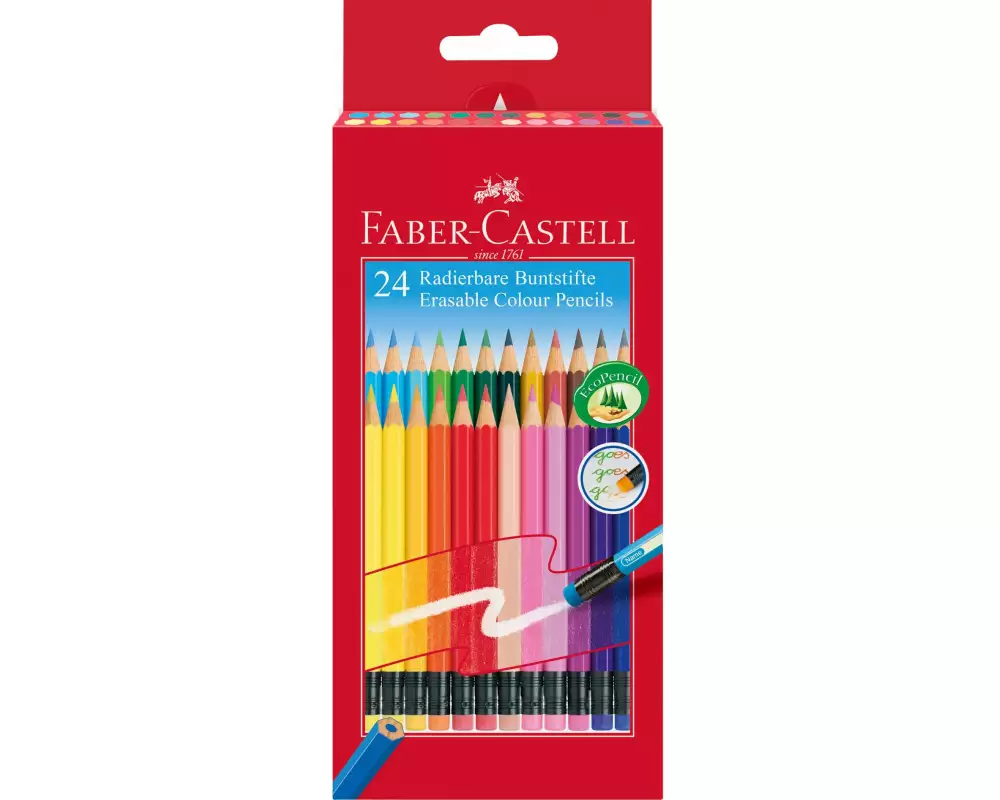 Faber-Castell Farbstifte radierbar 24-teilig