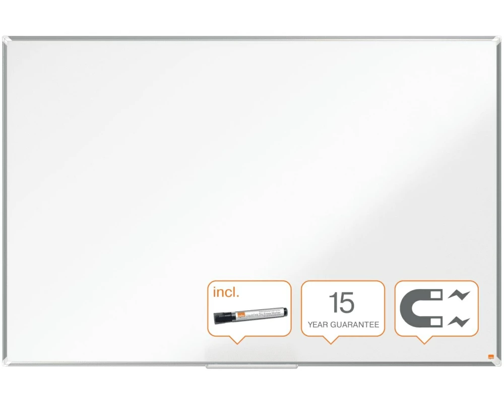 Nobo Whiteboard Premium Plus Stahl 120 cm x 180 cm, Weiss