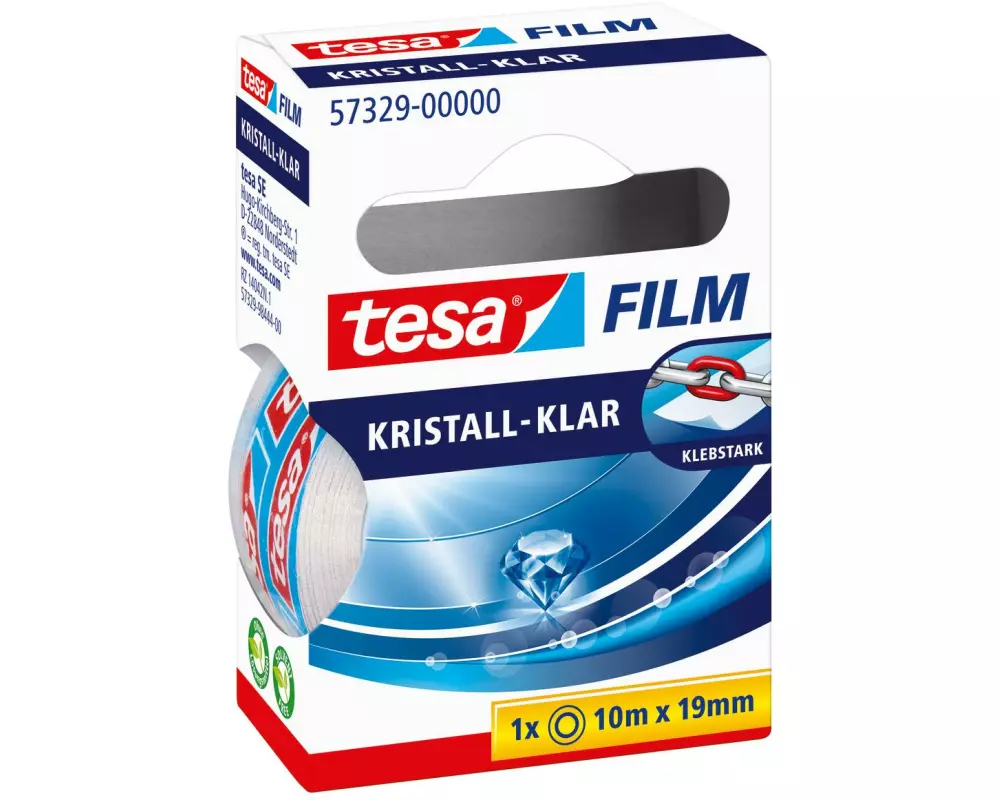 tesa tesafilm kristall-klar 57329 19 mm x 10 m, Transparent