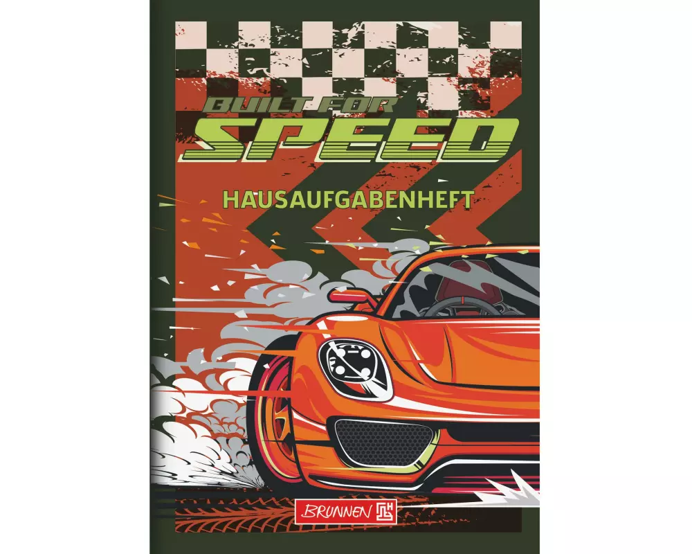 Brunnen Hausaufgabenheft Fast Wheels A5, 48 Blatt