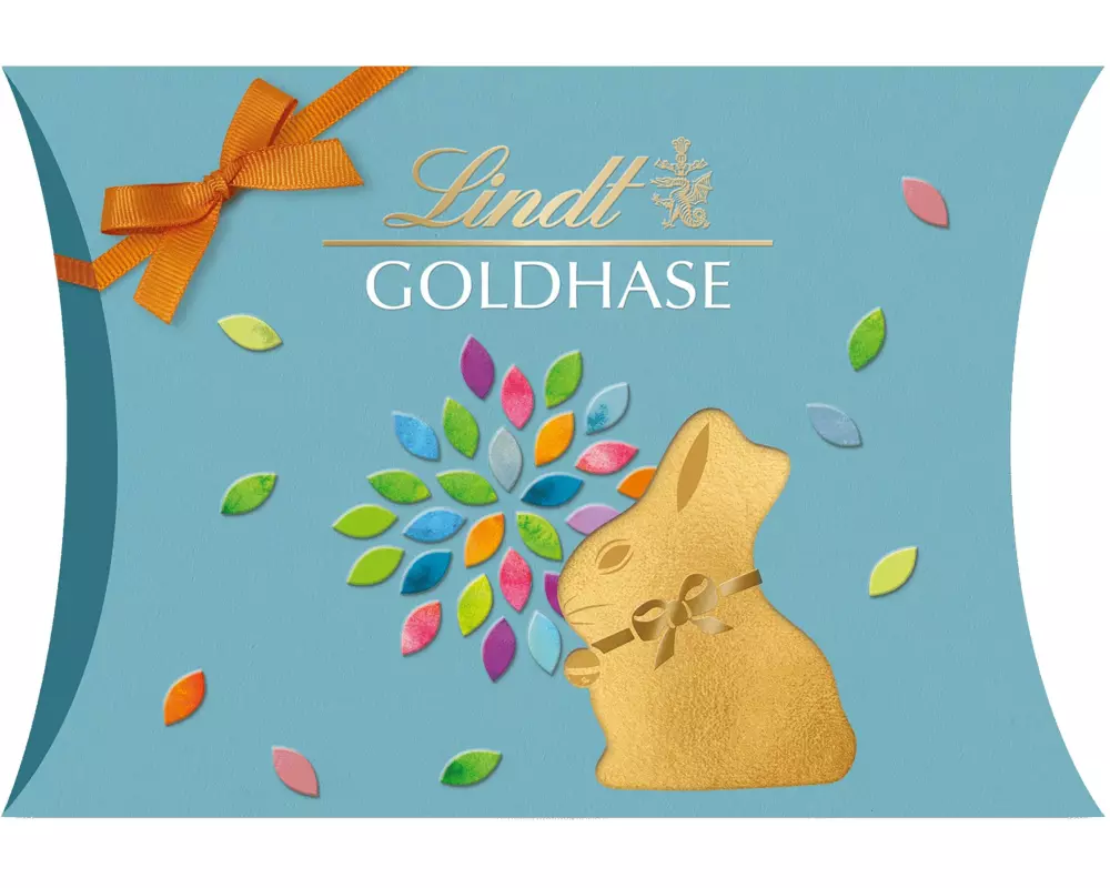Lindt Schokolade Goldhase Blue Edition assortiert, 39 g