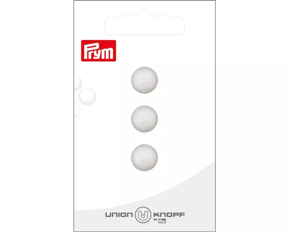 Prym Union Knopf Knöpfe Polyester 11 mm, 3 Stück, Weiss