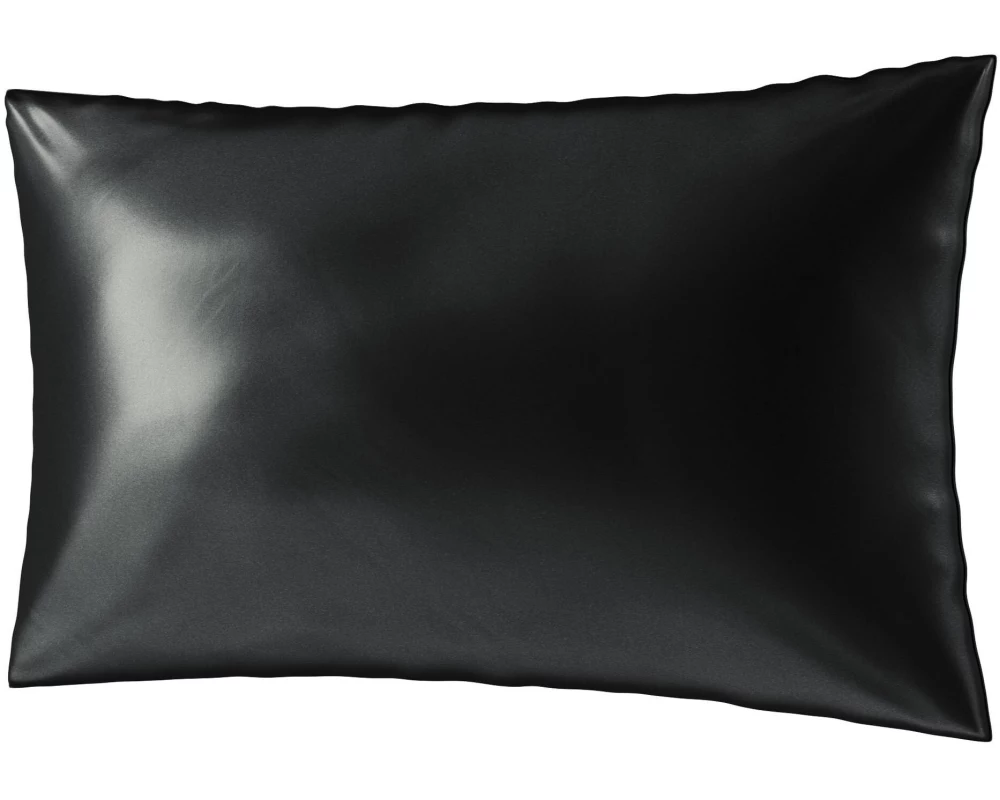 Ailoria Kopfkissenbezug Seide 100 x 65 cm Schwarz