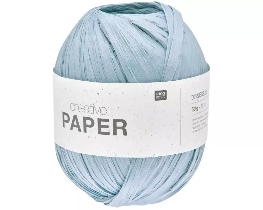 Rico Design Wolle Paper Rauchblau, 75 m
