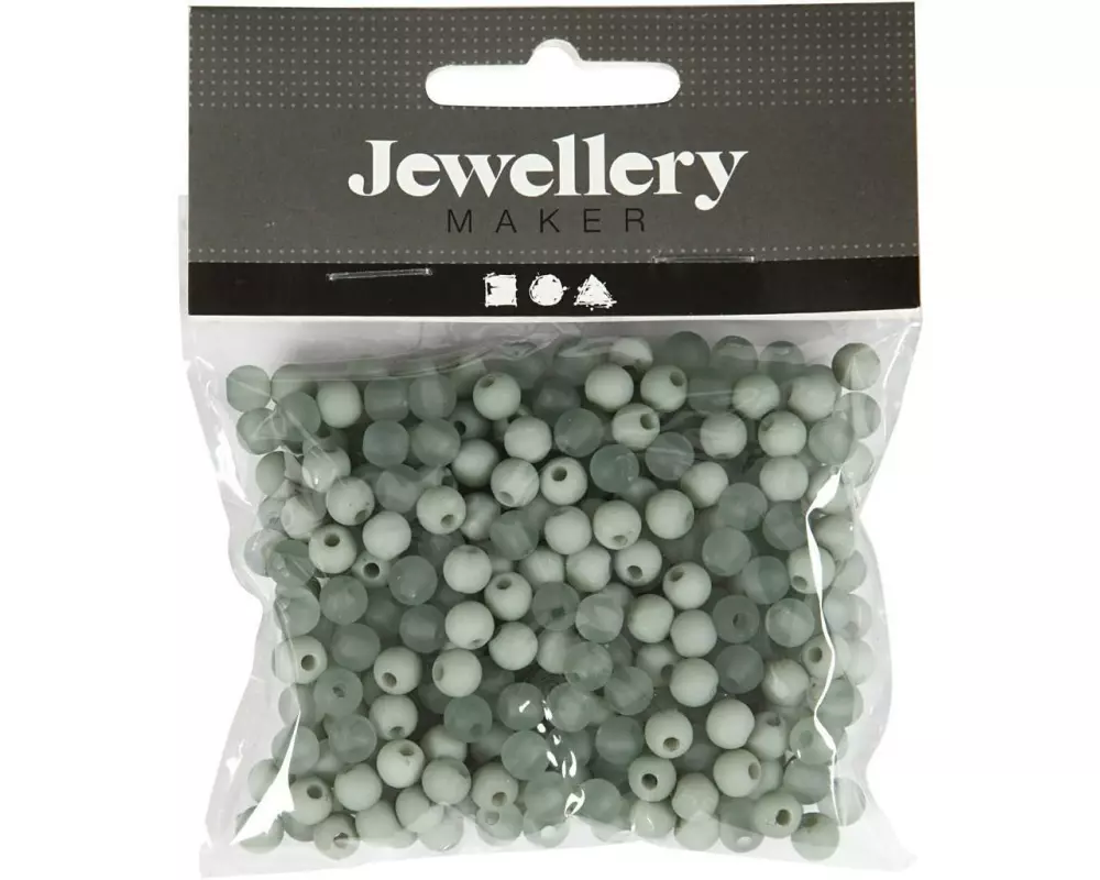Creativ Company Kunststoffperlen 6 mm, Mint, 150 Stk.