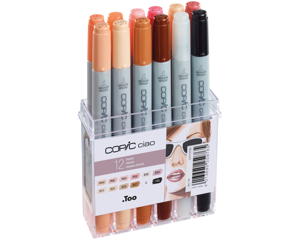 COPIC Marker Ciao 22075705 12er Set Porträtfarben