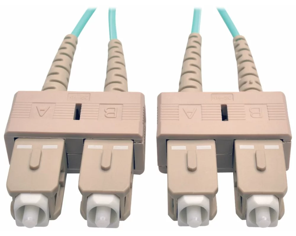 EATON TRIPPLITE 10Gb, Duplex Multimode, 50/125, OM3, LSZH, Fiber Patch Cable, SC/SC - Aqua, 1M 3ft.