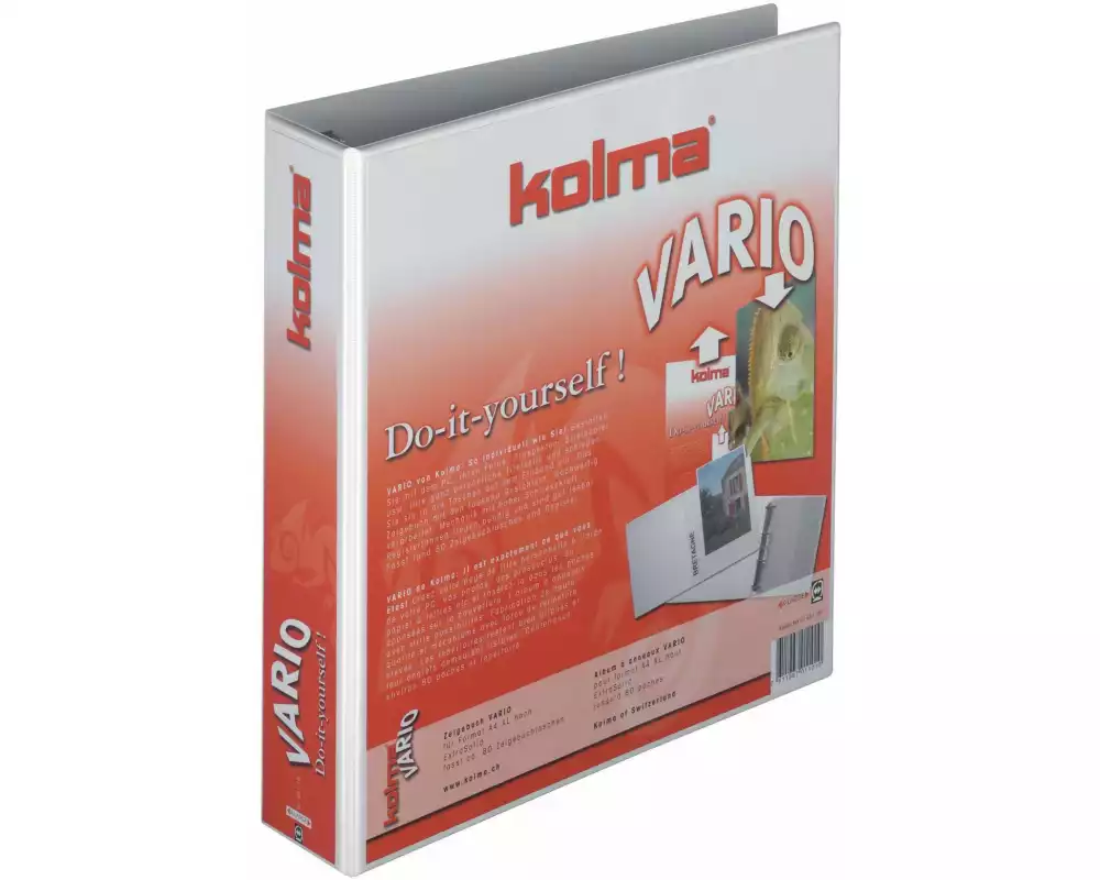 Kolma Ringbuch Vario A4 XL Universal 4.5 cm, Weiss