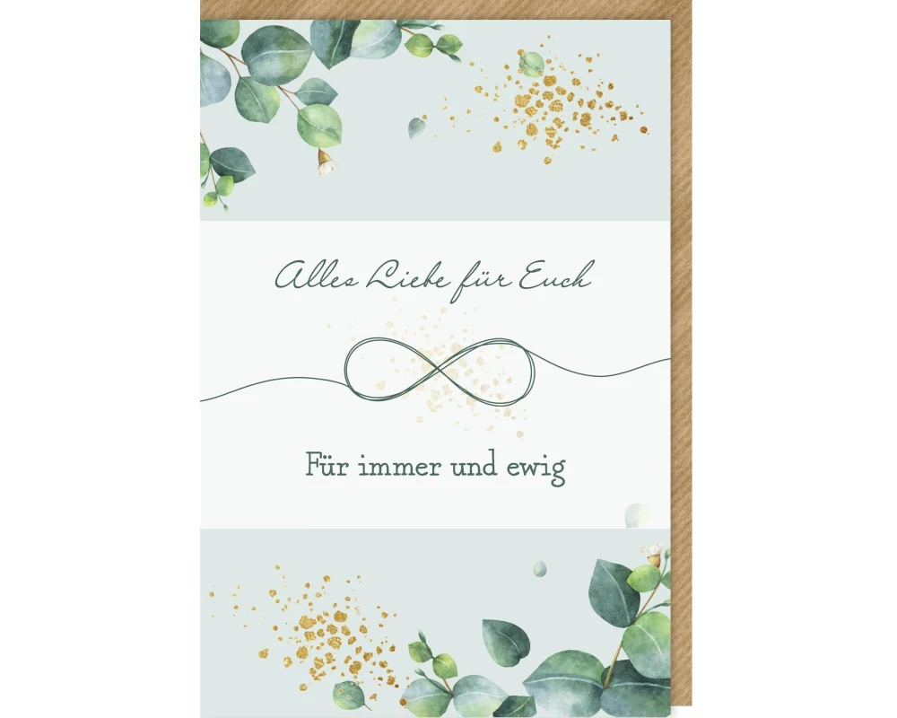 Braun + Company Hochzeitskarte Für immer und ewig 11.5 x 17 cm