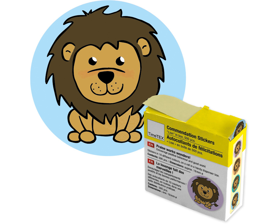 TIMETEX Belobigungs-Aufkleber 62655 Löwe 500 Stück