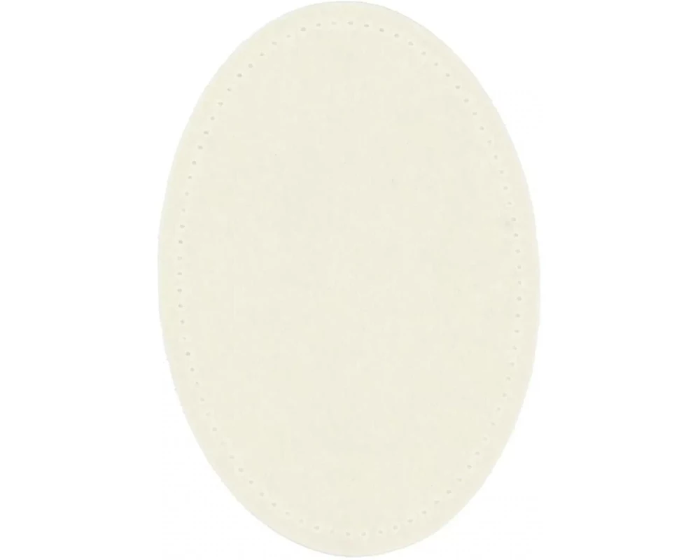 Prym Applikation 9.5 x 14.5 c Lederimitat, Vollweiss, 2 Stück