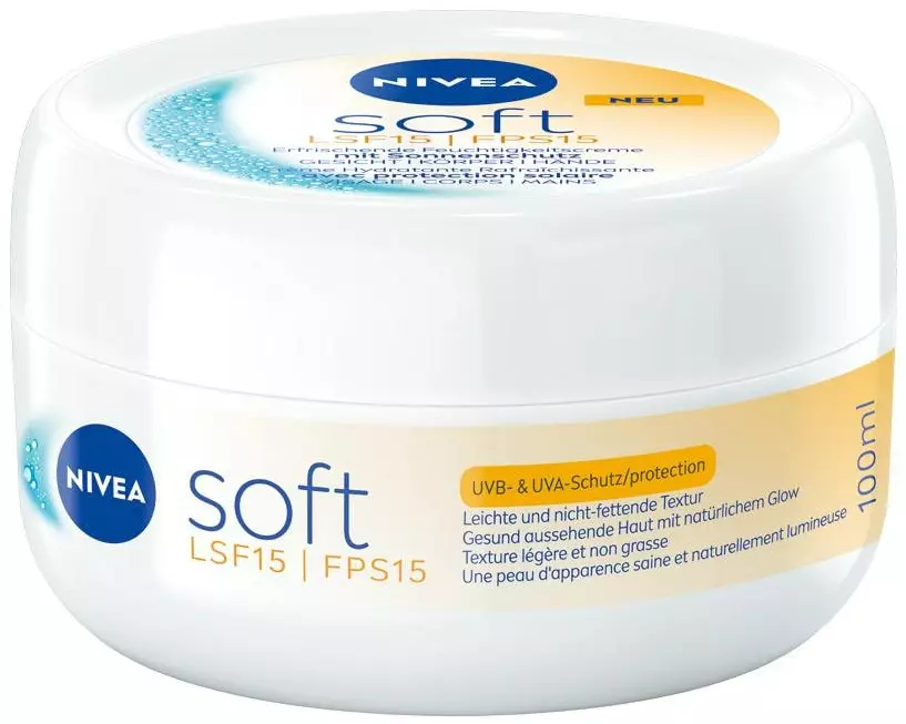 NIVEA Soft erfrischende Feuchtigkeitscreme Topf LSF 15 100 ml