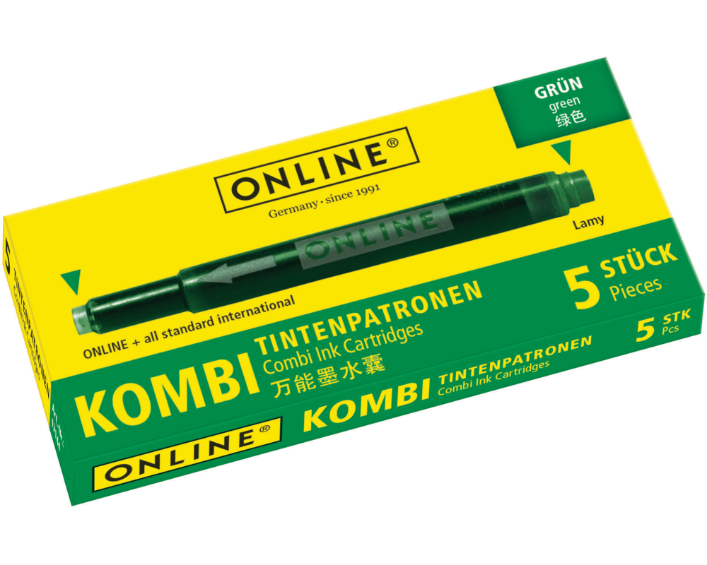 ONLINE Tintenpatronen Kombi 17144/12 Grün 5 Stück