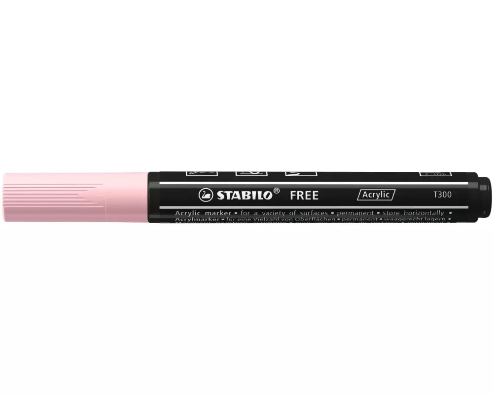 STABILO Acrylmarker Free Acrylic T300 Soft Rosa