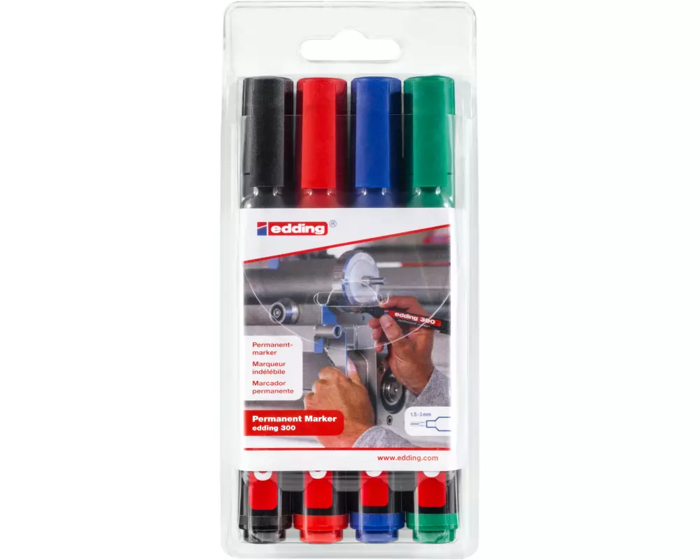 edding Permanent-Marker 300 4 Stück