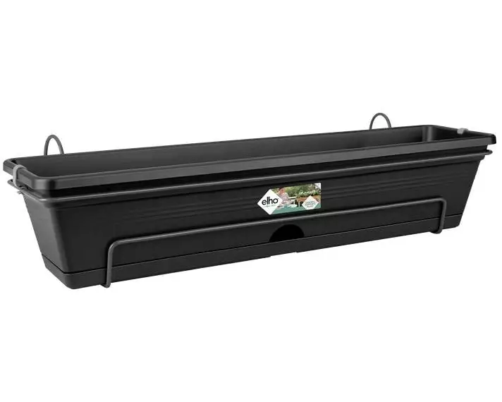 Elho Blumentopf Green Basics Balkonkasten Allin1 70 cm Schwarz