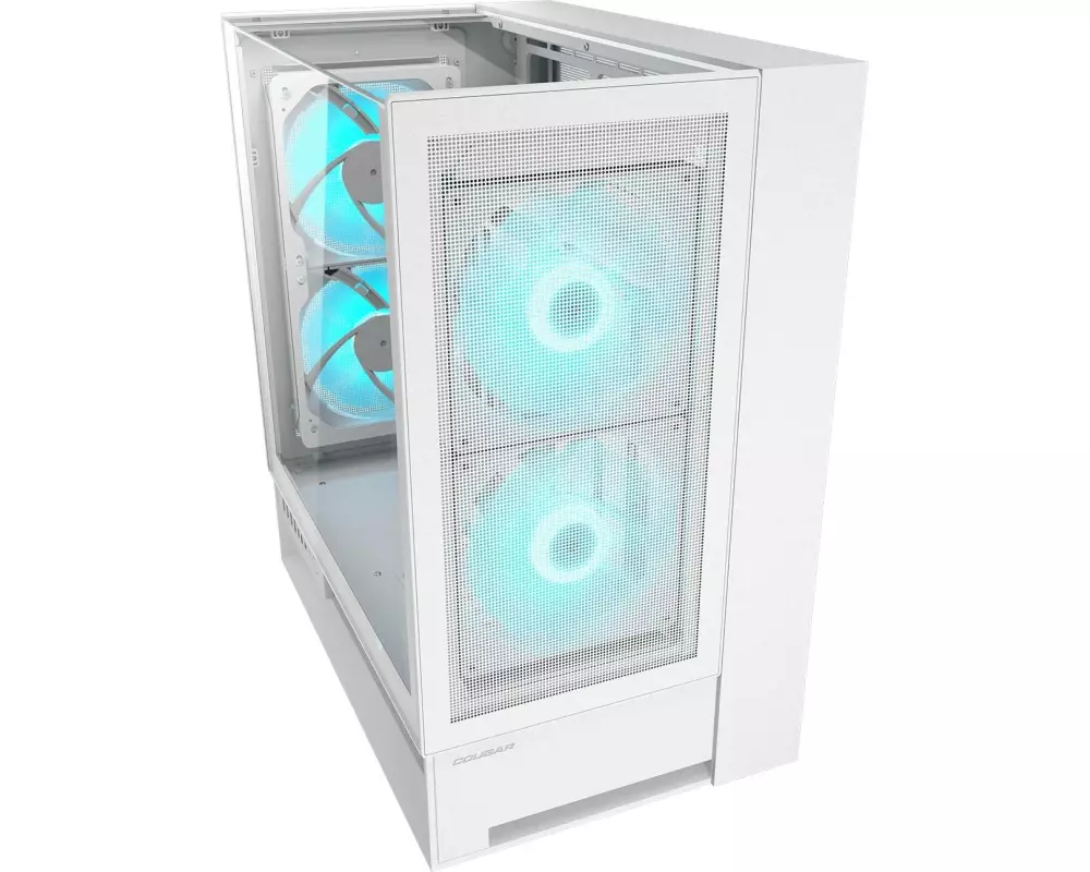 Cougar OmnyX Midi-Tower, Weiss, mit Glasfenster