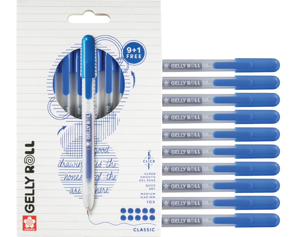 SAKURA Gelly Roll 0.8mm PXGBRACL10A blau 10 Stück
