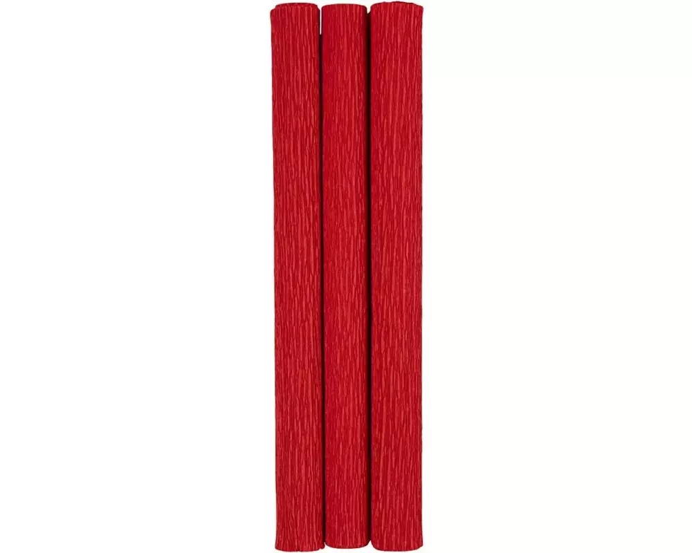Creativ Company Krepppapier 25 x 60 cm, 3 Rollen, Rot